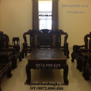 Bàn ghế đồng kỵ gỗ mun kiểu phượng công V12 B103