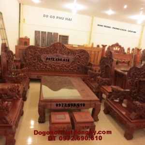 Bộ bàn ghế gỗ đồng kỵ Đẹp kiểu Bát mã BM53