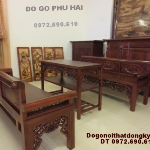 Bộ ghế trường kỷ, Trang ky kiểu cổ gỗ gụ TK59