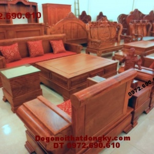 Bộ bàn ghế đồng kỵ gỗ hương kiểu mới B66