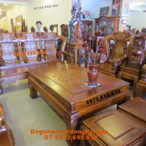 Bàn ghế gỗ đinh hương mẫu quốc voi QV74