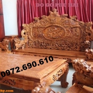 Đồ gỗ Đồng Kỵ Bộ Rồng Bảo Đỉnh dành cho đại gia B86