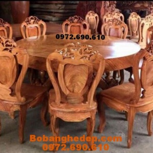 Bộ bàn ghế phòng ăn đẹp bàn tròn BA.101