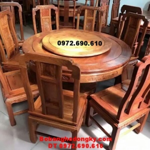 Bộ Bàn Ghế Ăn Đẹp, Bộ 8 Ghế Bàn Tròn Xoay BA.103