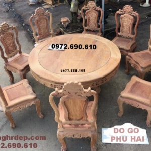 50+ Mẫu Bàn Ghế Phòng Ăn Đẹp, 8 Ghế Bàn Tròn BA.105