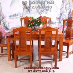 +68 Mẫu Bộ Bàn Ăn Đẹp, Bàn Ghế Phòng Ăn 6 Ghế BA.107