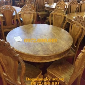 Bàn Ghế Phòng Ăn Đẹp Kiểu Bàn Tròn Bobanghedep.com BA.123