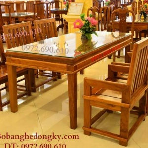 BÀN GHẾ PHÒNG ĂN ĐẸP 6 Ghế Bàn Chữ Nhật BA.134