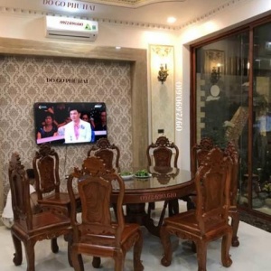 NƠI BÁN BỘ BÀN GHẾ ĂN Gỗ Đẹp, Bàn Tròn 8 Ghế BA.140