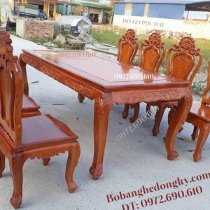 BO BAN AN DEP 8 Ghe Sang Trong Mau DOC & La BA.144