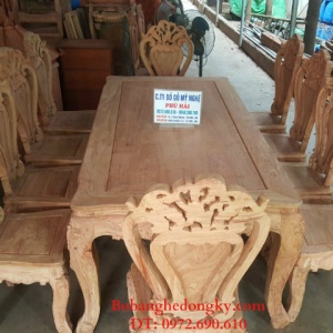 Bộ Bàn Ăn Mẫu Đẹp & Sang Đồ Gỗ Đồng Kỵ Phú Hải Sx BA.146