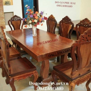 Bộ Bàn Ghế Phòng Ăn Đẹp 8 Ghế Đẳng Cấp Phú Gia BA.153
