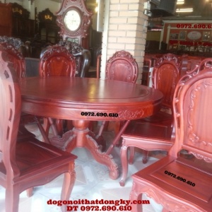 Bộ bàn ăn đẹp kiểu bàn tròn 07 món BA37