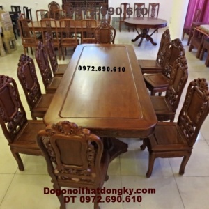 Bàn ghế phòng ăn Kiểu bàn Chữ Nhật 10 ghế BA43