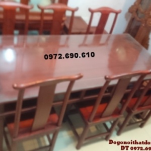 Bộ bàn ghế phòng ăn đẹp bàn chữ nhật BA55