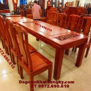 Bộ bàn ghế ăn đẹp bàn chữ nhật BA44