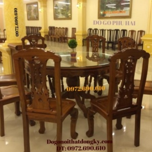 Mấu Kiểu Bàn ăn bàn tròn ghế minh BA63