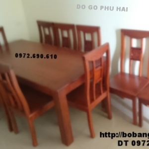 Bộ bàn ăn bàn chữ nhật 10 ghế hàng đồng kỵ BA74