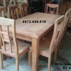 Bộ bàn ghế phòng ăn đẹp giá rẻ bàn chữ nhật BA75