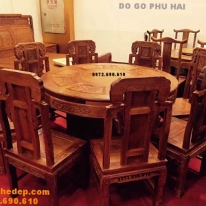 Bộ bàn ghế ăn đẹp bàn tròn bobanghedep.com BA79