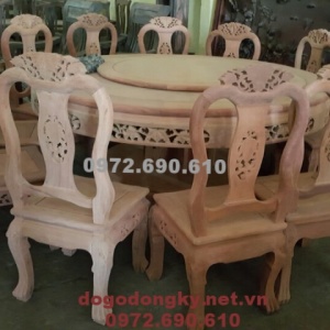 Nơi bán Bộ bàn ghế ăn đẹp bàn tròn xoay BA.90