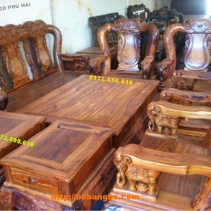 Bộ bàn ghế gỗ cẩm lai Kiểu Quốc voi V14 CL6