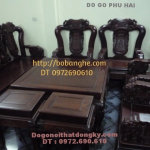 Bộ bàn ghế gỗ cẩm lai Quốc voi C12 CL4