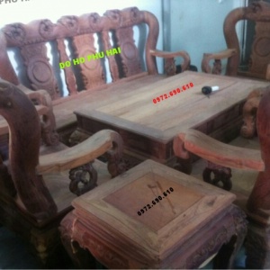 Bộ bàn ghế Minh Đào gỗ cẩm lai V12 CL8