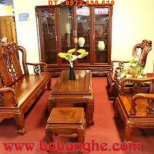 Bộ bàn ghế gỗ hương Minh quốc đào cột 9 MHC01