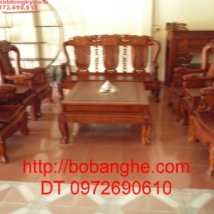 Bộ bàn ghế gỗ hương Minh Quốc Voi QV3