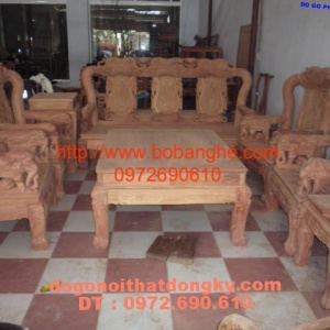 Bộ bàn ghế gỗ hương Minh quốc Voi V12 QV9