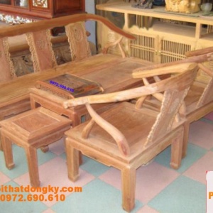 Đồ gỗ mỹ nghệ Bộ Bàn Ghế Minh Lùn Gỗ Hương ML3