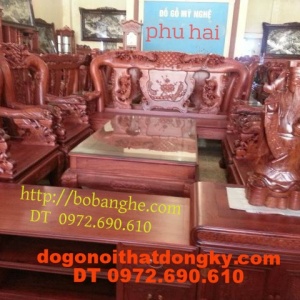 Bộ bàn ghế gỗ hương Kiểu Phượng Công PC13