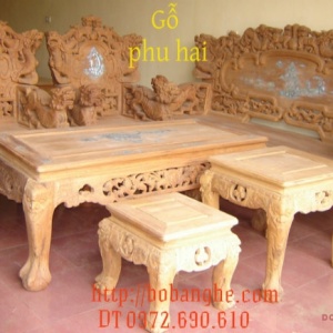 Đồ gỗ cao cấp Bàn ghế gỗ hương Song Nghê SN2