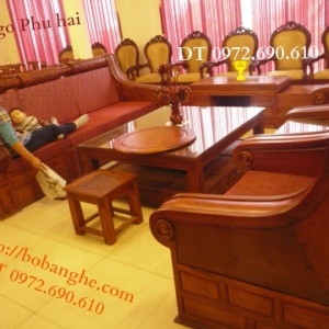 Đồ gỗ cao cấp Bộ bàn ghế Hộp trống Gỗ Hương HT3