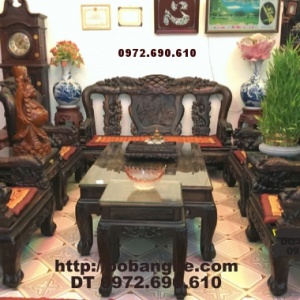 Bộ bàn ghế gỗ Mun kiểu Công Phượng V12 PC16