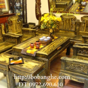 Bàn ghế gỗ mun Kiểu Như ý NY1