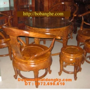 Đồ Gỗ Đồng Kỵ Bộ Bàn tròn gỗ nu nghiến BT1
