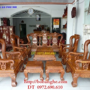 Đồ gỗ đồng kỵ Bộ bàn ghế Gỗ Nu nghiến NG8