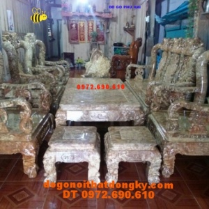 Bàn ghế quí hiếm gỗ Nu nghiến Kiểu Minh quốc NG13