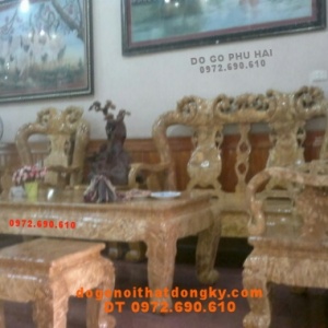 Bàn ghế gỗ Nu nghiến Kiểu Minh quốc NG12