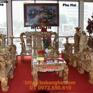 Bộ bàn ghế gỗ nu nghiến V14 kiểu Minh Quốc NG10