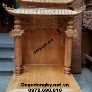 Bàn Thờ Thần Tài Ông Địa Đẹp Giá Rẻ Gỗ PoMu BTT23