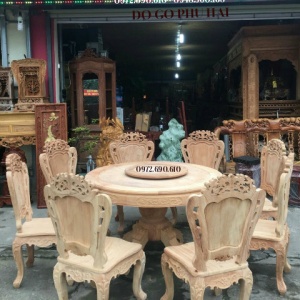 Nơi Bán Bộ Bàn Ăn Bàn Tròn Xoay Hàng Víp 8 Ghế BA.159