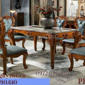 【Sở Thị】Bộ Bàn Ghế Phòng Ăn Đẹp Đồ Gỗ Phú Hải Sản Xuất BA.160