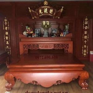 Bàn Thờ Gỗ Gụ Đẹp Giá Rẻ Cho Mọi Phòng Thờ ST.224