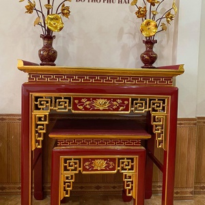 MẪU Bàn thờ kích thước nhỏ cho nhà chung cư – THỜ GIA TIÊN ST242