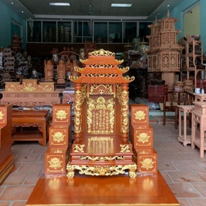 Bàn Thờ Thần Tài Cột Chạm Rồng Bán Tại TP HCM BTT.79