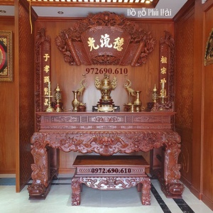 +01 Mẫu Bàn Thờ Tứ Linh Đẹp – Đồ Thờ Phú Hải ST.189