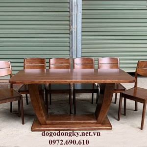 Bộ Bàn Ăn Gỗ Tự Nhiên, Giá Rẻ 6 ghế Bán Tại Đồng Nai BA.241